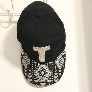 justice girls black t initial cap
